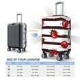 thumbnail image 6 of Bixox Washable Ladybugs on Black and White Striped1 Printed Luggage Cover, Fashion Suitcase Protector Fits for X-Large luggage, 6 of 8