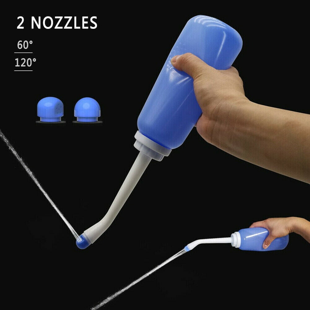 Portable Bidet // Travel Personal Hygiene Sprayer w/ 2 Nozzles // 500ml 17oz 