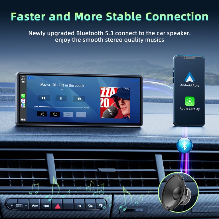 Lamtto 9.26 inch Wireless Carplay and Android Auto,Portable Touch Carplay Screen for Car, with FM, GPS Navigation, Siri/Google Lamtto 9.26 inch Wireless Carplay and Android Auto,Portable Touch Carplay Screen for Car, with FM, GPS Navigation, Siri/Google