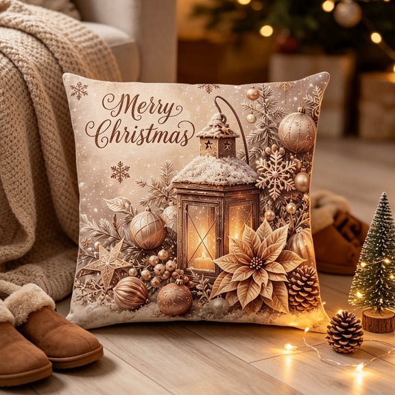 Christmas Pillow Covers Decorative Throw Pillow Cases Washable Cushion Case for Sofa Couch Bedroom Living Room Home Decor