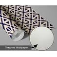 thumbnail image 6 of S4Sassy Peel & Stick Textured Vinyl Wallpaper, Urban Chic Tribal Geometric Print Contact Paper Waterproof - Blue, 25"x360", Removable Modern Wall Covering for Home Decor in Bedrooms & Living Areas, 6 of 9