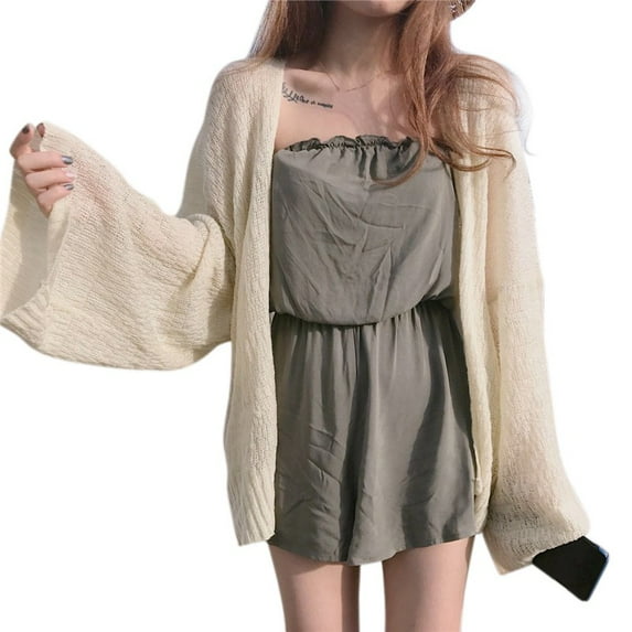 Women Beach Casual Cardigan Loose Shawl Kimono Cardigan Bikini Cover Tops Shirts