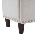 thumbnail image 5 of 51"Storage Ottoman Bench with Copper Nails, Upholstered Linen Storage Bench End of Bed, Entryway Bench Storage Organizer with Safety Hinge for Living Room, Bedroom, Entryway, Off-White, 5 of 9