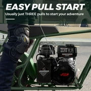 FRP Enhanced Package GMB100 Gas Powered Mini Dirt Bike 99CC for Teens and Adults, 28MPH Off Road Motorcycle, Weight Support Up to 220 LBS - Green