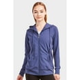 thumbnail image 2 of DailyWear Womens Long Sleeve Thin Cotton Full Zip Up Hoodie Jacket Denim, Small, 2 of 4