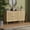 Oak, variant on Rattan Buffet Cabinet with Storage,47" Sideboard Cabinet with 4 Doors&Adjustable Shelves,Farmhouse Coffee Bar Station,Modern Wood Cupboard for Kitchen,Livingroom