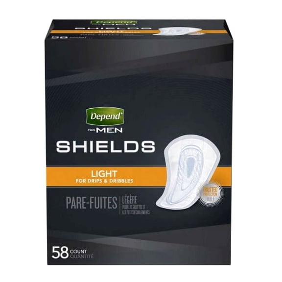 Depend Incontinence Shields for Men - Pack of 58