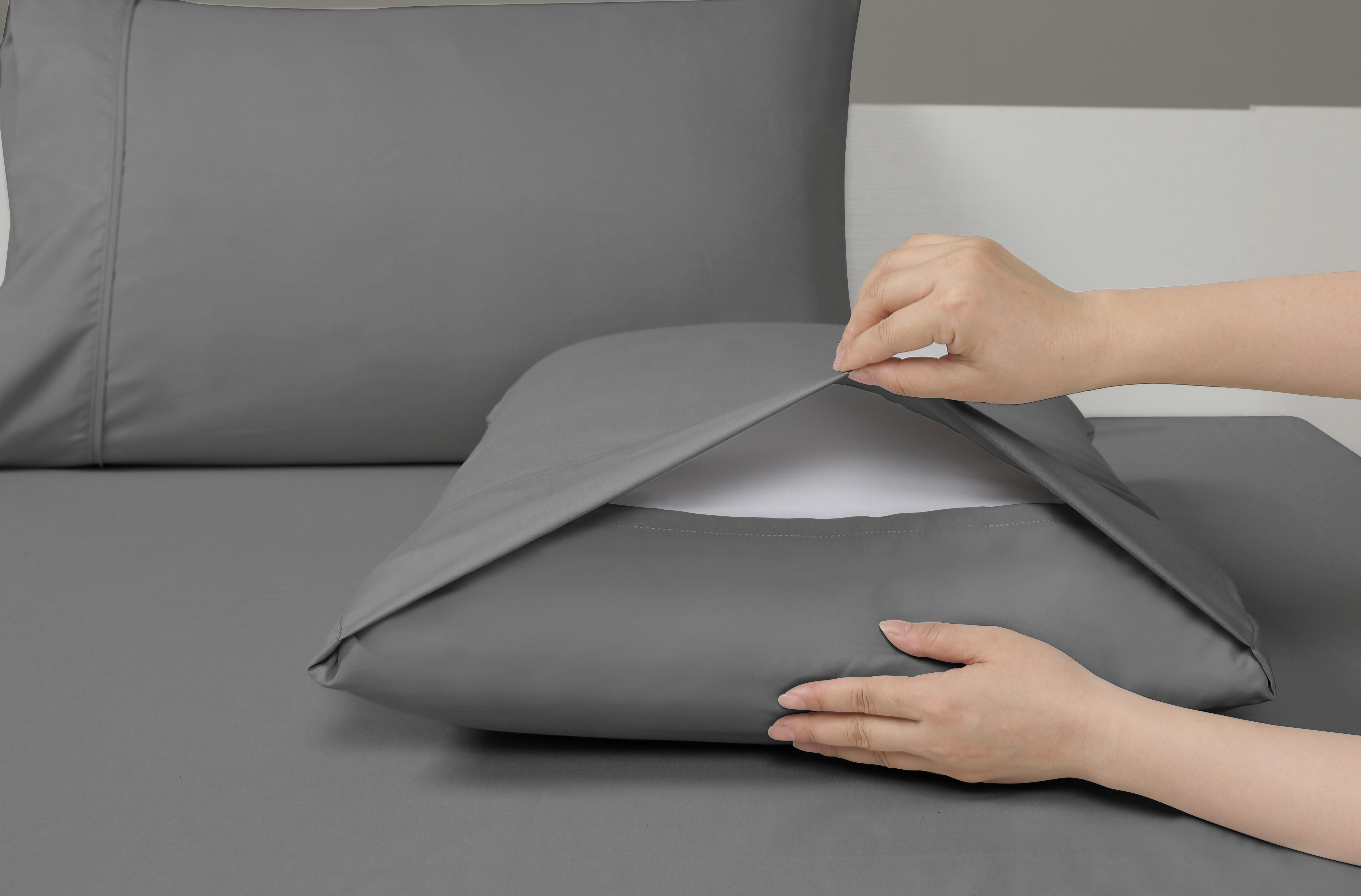 Swift Home Basic 3-Piece Twin Size Sheet Set, Ultra Soft, Deep Pocket, Easy Care Bedding Set, Gray