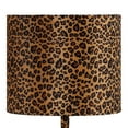thumbnail image 3 of Benjara Fabric Wrapped Table Lamp with Dotted Animal Print, Brown and Black, 3 of 5