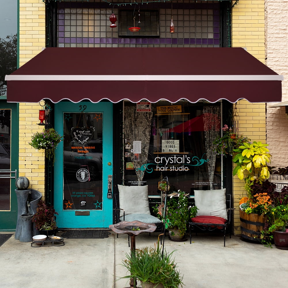 Kadyn 13x8 Foot Patio Retractable Awning, Outdoor Sunshade Canopy Awning for Outdoor Patio, Sunshade Canopy Awning Cover, UV Protection, Wine Red Kadyn 13x8 Foot Patio Retractable Awning, Outdoor Sunshade Canopy Awning for Outdoor Patio, Sunshade Canopy Awning Cover, UV Protection, Wine Red