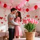 thumbnail image 5 of Decoraciones para el día de San Valentín, adornos para el día de San Valentín, regalos para el día de San Valentín Colgante con lazo y remolino el colgante, 5 of 8