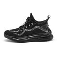 thumbnail image 6 of Bocca Boy's Athletic Sneaker Black Running Shoes Lace-up 3M, 6 of 8