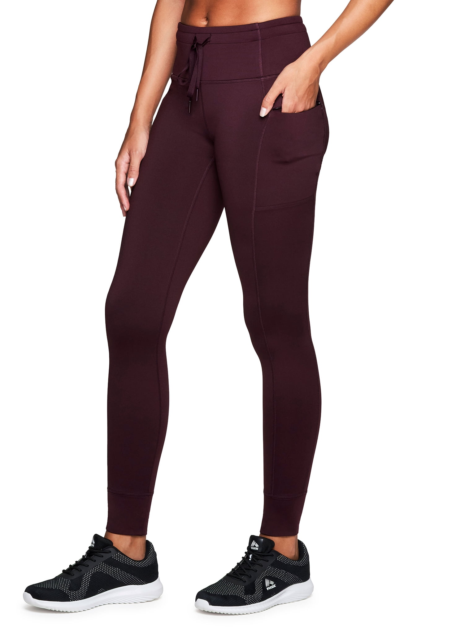 RBX Active Women's Drawstring Fleece Lined Legging/Jogger with Zipper  Pockets - Walmart.com