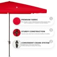 thumbnail image 3 of JUSTLET 9 FT Outdoor Patio Umbrella with Crank Sysytem and 8 Sturdy Ribs, Round Umbrella for Garden, Poolside, Deck and Backyard, Beige-Waterproof, UV-Resistant, and Adjustable,Red, 3 of 8