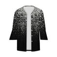thumbnail image 4 of Sakmal Black Spring Coats for Women Casual Lightweight Long Sleeve Sleeve Cardigan Loose Fit Flowy Glitter Jackets for Women, 4 of 5