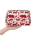 thumbnail image 4 of Rateoe red plaid Moose Bunny bear for Travel Makeup Bag,Large Capacity Cosmetic Bags for Women,Waterproof Portable Pouch Open Flat Toiletry Bag Make up Organizer, 4 of 8