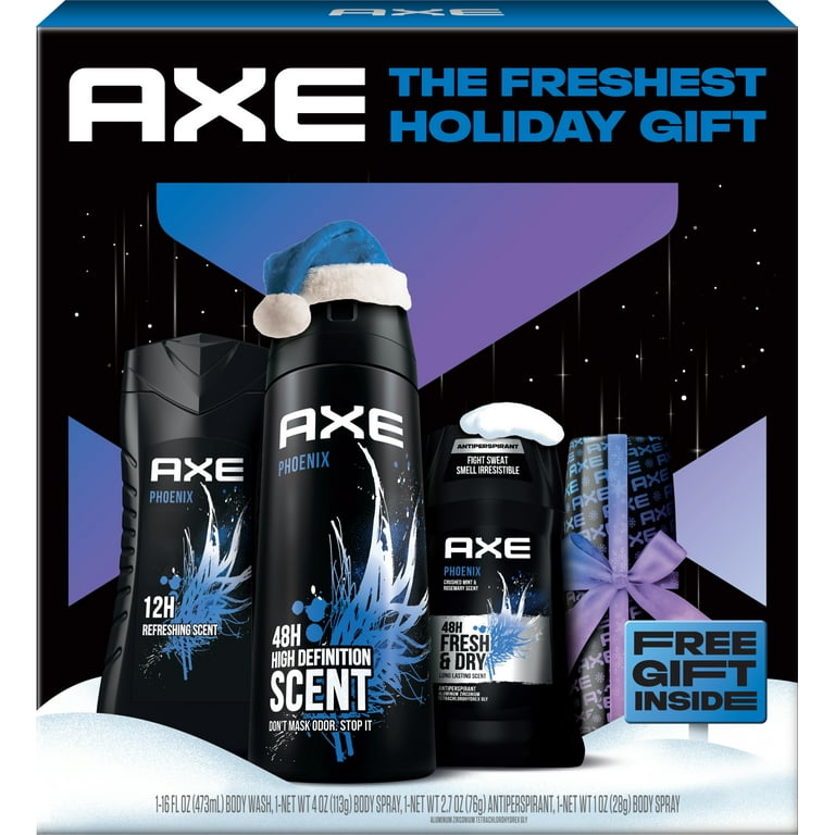 Axe Men's Gift Set Body Wash Deodorant Spray Antiperspirant