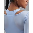 thumbnail image 4 of Top-kevin Women's Sports Long Sleeve Fitness Long Sleeve Mesh Design for Running Gym Yoga, 4 of 8