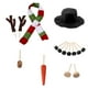 thumbnail image 1 of Yuarrent Kit de decoración de muñeco de nieve de Navidad, bufanda, botón de madera, juego de disfraces de dibujos animados, juguetes para niños, Kits de decoración para fiestas Tipo 1 Yuarrent HA046541-01, 1 of 6