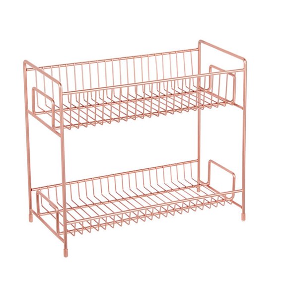 KONTONTY Desktop Organizer Shelf Rose Gold 1Pack 30x26in