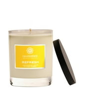 rareEssence - Aromatherapy Spa Candle - Refresh -  Lemongrass, Lemon & Litsea Cubeba  - 6 OZ