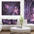 thumbnail image 1 of Fractal Flower Soft Purple Digital Art - Large Flower Canvas Wall Art, 1 of 3