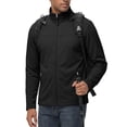 thumbnail image 6 of GIRUNS Men's Jacket Lightweight Softshell Zip Up Windbreaker Outdoor Casual Hiking Coat Black L, 6 of 7