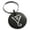 Black, variant on Stainless Steel Reiki Dumo Tibetan Master Engraved Small Medallion Circle Charm Keychain Keyring