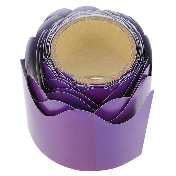 Linaichen Purple Scalloped Border Trim Bulletin Borders for School Office
