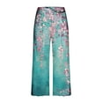thumbnail image 5 of Haivin Women's Printed Pajama Set, Round Neck Short Sleeve Top and Capri Pants, Casual Comfortable for Home Sleep and Lounge, 5 of 7