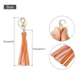 thumbnail image 2 of 8pcs Borlas de Cuero PU, 6" Borla de Llavero con Anillos para Hacer Joyería (Naranja), 2 of 6