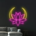 thumbnail image 4 of Handmadetneonsign Lotus Moon Neon Sign, Lotus Flower Led Neon Art Decor, Lotus Moon Home Wall Decor, 4 of 5
