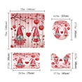 thumbnail image 3 of KCEHTA 4 Pcs Valentine's Day Shower Curtain Set with Non Slip Rugs Toilet Lid Cover U Shape Bath Mat Love Heart Shower Curtain Valentines Bathroom Decor, 3 of 6