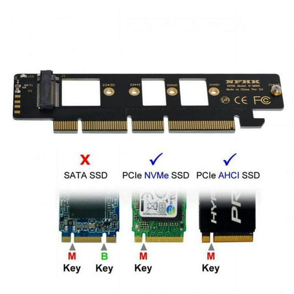 Chenyang CY NGFF M.2 M-key NVME AHCI SSD to PCI-E 3.0 16x 4x Adapter for 110mm 80mm SSD Card