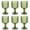 Green, variant on 6 Pack Glass Cups 300ml,Thickened Tumblers Set with Sunflower & Beaded Texture - Clear, Dishwasher Safe for Iced Coffee, Juice, Beer, Home, Party, Restaurant