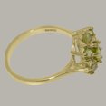 thumbnail image 4 of LBG British Made 18k Yellow Gold Natural Peridot Womens Statement Ring - 33 size options - Size 10, 4 of 6
