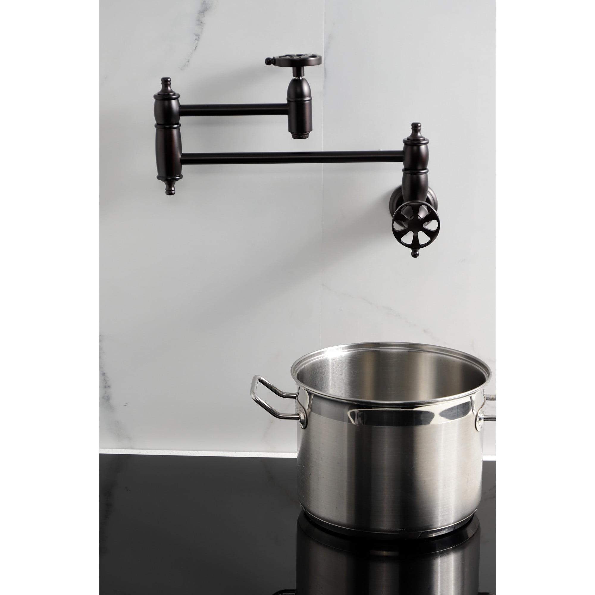 Kingston Brass KS3105RX Belknap Wall Mount Pot Filler Faucet, Oil Rubbed Bronze