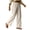 Beige, variant on LEBONYARD Winter Pants for Women,Women's Fashion Solid Color Loose Leisure Comfortable High Waist Wide Legs Straight Cylinder Pull Rope Full Length Pants Khaki S