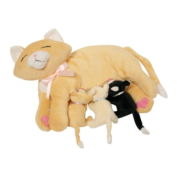 Juguete de peluche Manhattan para amamantar a Nina Cat con gatitos de peluche