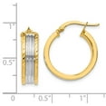 thumbnail image 3 of Leslie's 14K w/White Rhodium Hoop Earrings, 3 of 4