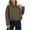 Q16-Army Green, variant on Cropped Utility Jackets for Women Lapel Collar Zip Up Jacket Relaxed Fit Bat Sleeve Elastic Hem Coat Outdoor Business Causal Commuting Outerwear
