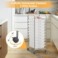 thumbnail image 3 of FASCK  10-Drawer Rolling Storage Cart, Utility Mobile Trolley with Removable Drawers & Universal Casters & 2 Brakes, Versatile Flexible Drawer Organizer Cart for Home, Office (Clear), 3 of 7