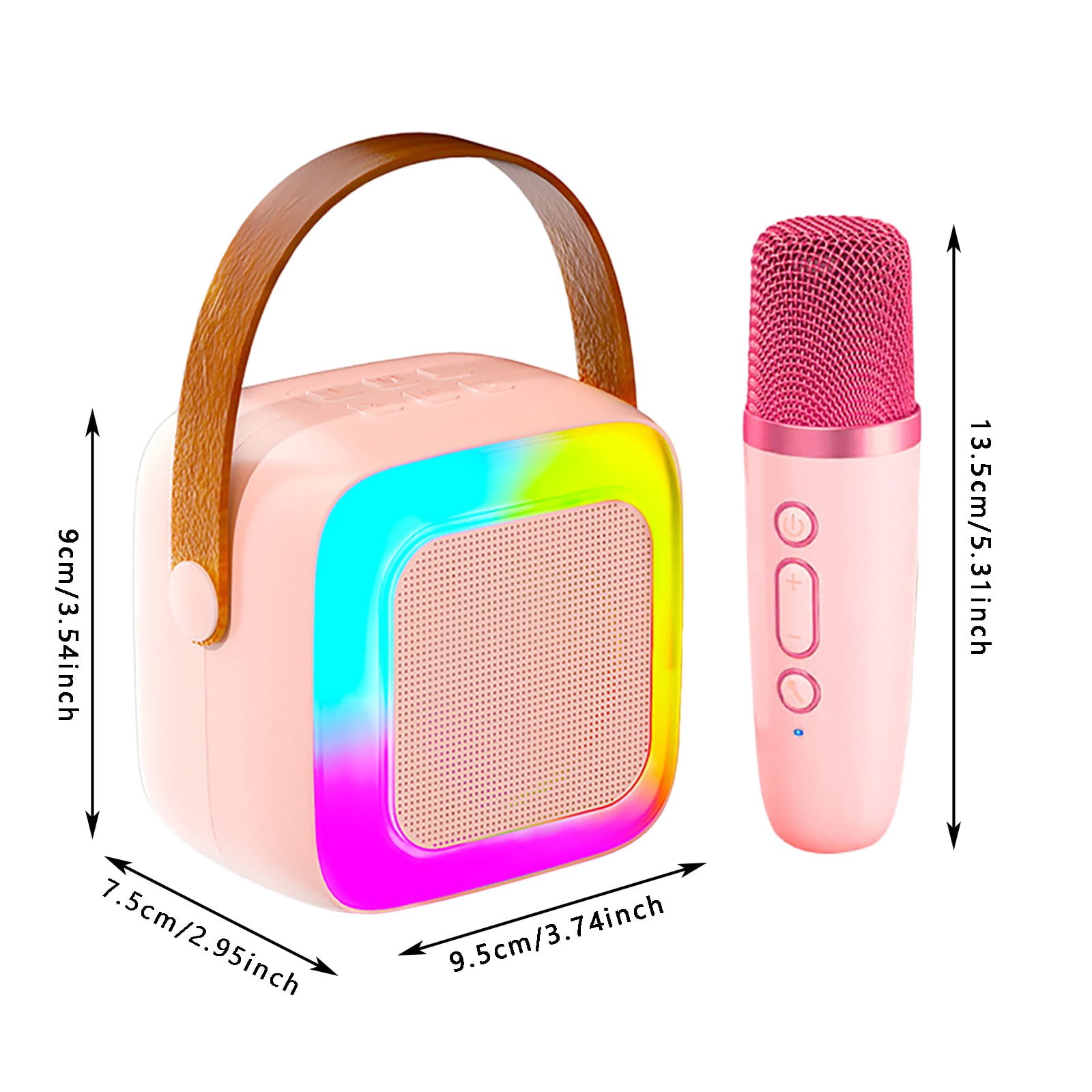 erfcxs Portable Mini Karaoke Machine An Ideal Gift For Children's Birthdays And Holidays Microphone Integrated Sound System Mini Sound System