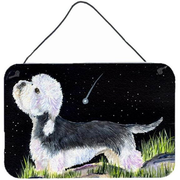 Starry Night Dandie Dinmont Terrier Indoor Aluminium Metal Wall Or Door Hanging Prints