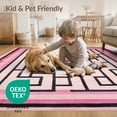 thumbnail image 4 of ODIKA Geometric Modern Abstract Maze With Interlocking Diamond Grid Motif for Playroom, Bedroom, Reading Nook, Pet Friendly & Kids Safe Play, 4 of 7