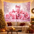 thumbnail image 3 of Pink Boxes and Flowers Tapestry Wall Hanging, 3 of 7