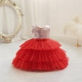 thumbnail image 2 of Hicidod Fancy Dresses for Girls Lace Bridesmaid Dress Kids Princess Wedding Prom Pageant Birthday Party Tutu Tulle Dresses, 2 of 6