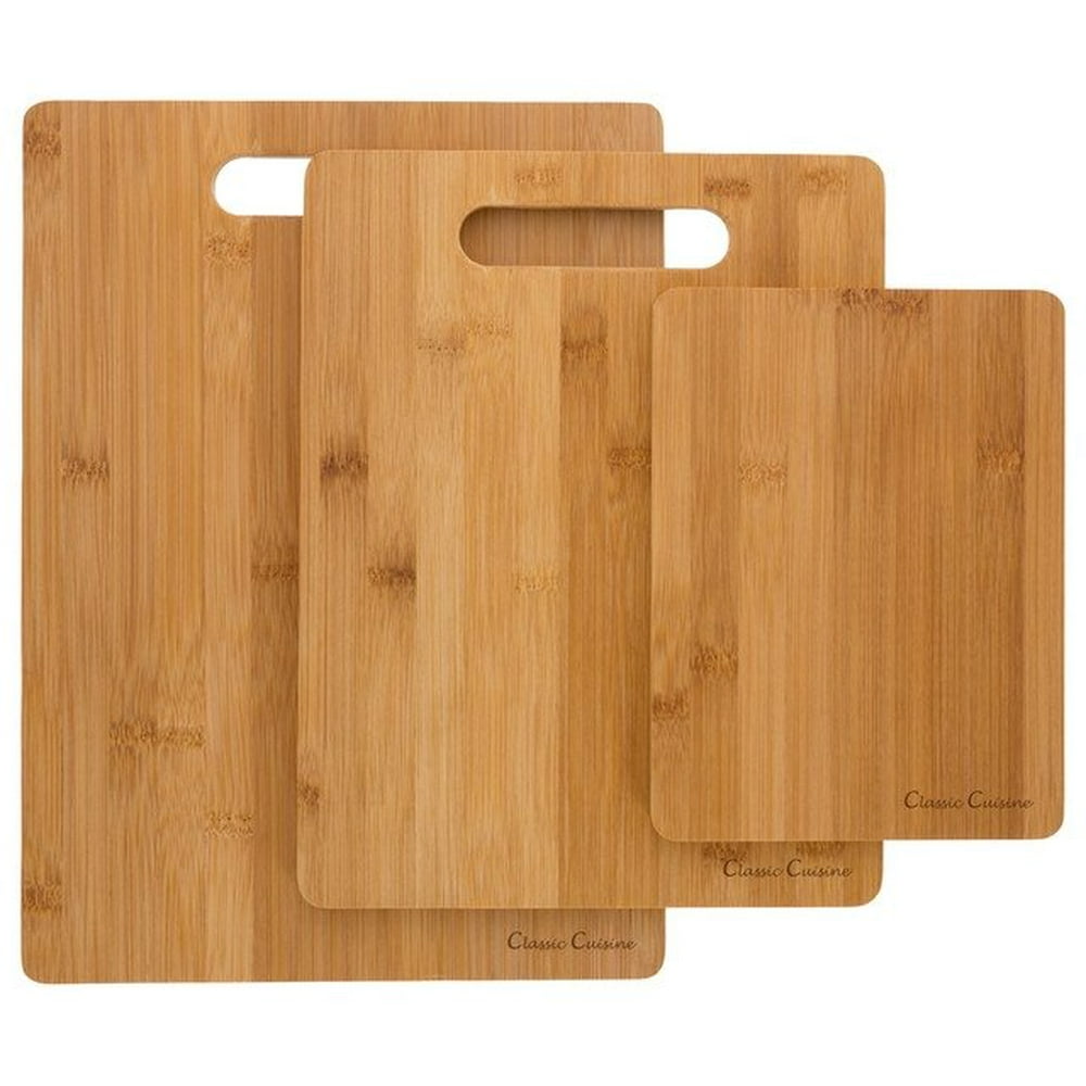 Totally Bamboo AllNatural Bamboo 3Piece Cutting Board Set Walmart