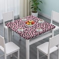 thumbnail image 3 of Pink and Black Of Leopard Print Square Fitted Tablecloth with Elastic Edge,Square Table Cover,Washable Elastic Table Cover for Home Kitchen Party Decor 34"x34", 3 of 6