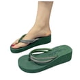 thumbnail image 7 of DIVVce Rhinestone Wedge Flip Flops For Women Open Toe Slip On Comfortable Casual Summer Footwear, 7 of 7